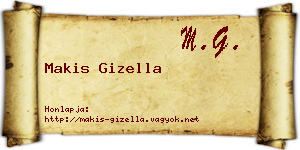 Makis Gizella névjegykártya